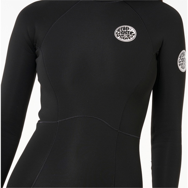 2026 Rip Curl Womens G-Bomb 1mm Long Sleeve Back Zip Springsuit Wetsuit 13IWSP - Black